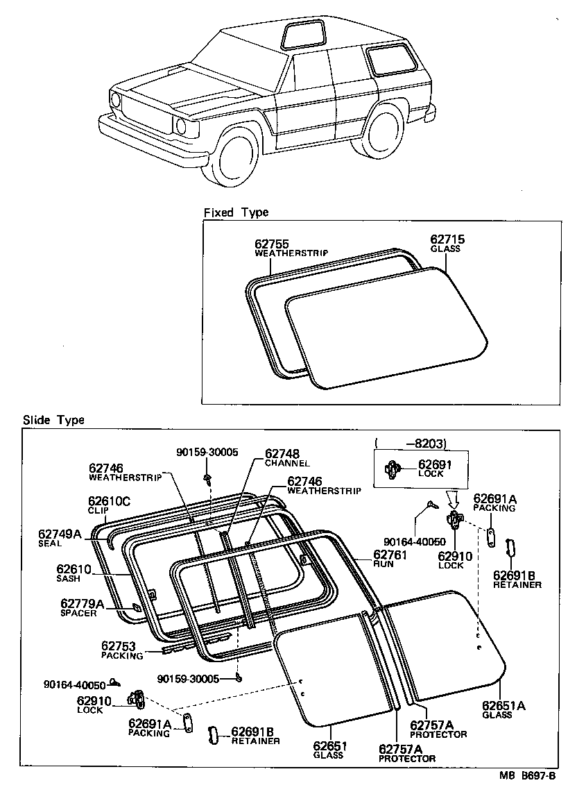  LAND CRUISER 60 |  SIDE WINDOW