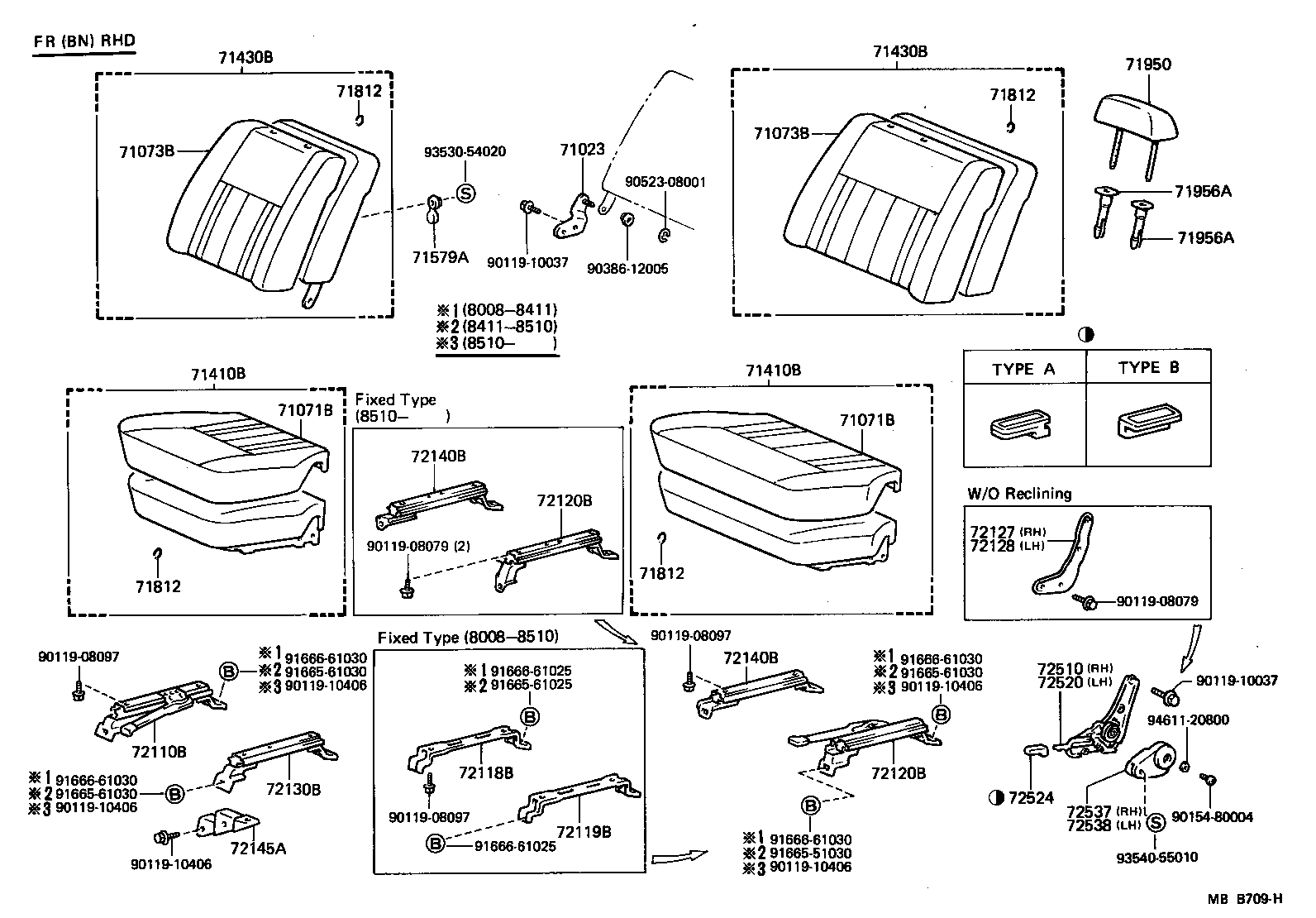  LAND CRUISER 60 |  SEAT SEAT TRACK