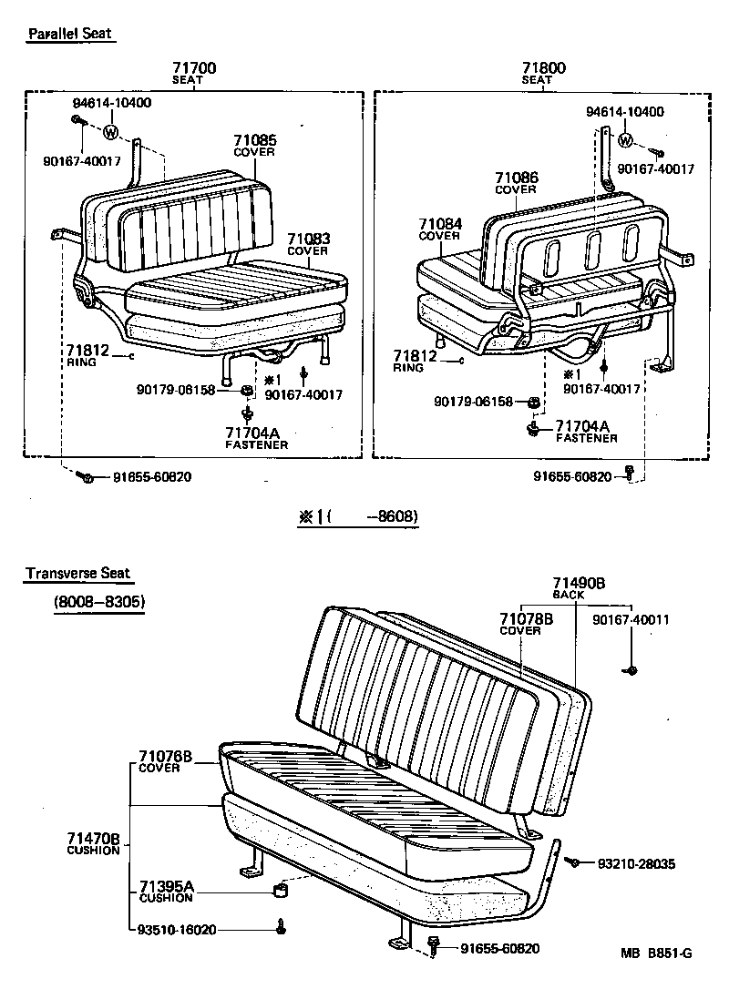  LAND CRUISER 60 |  SEAT SEAT TRACK