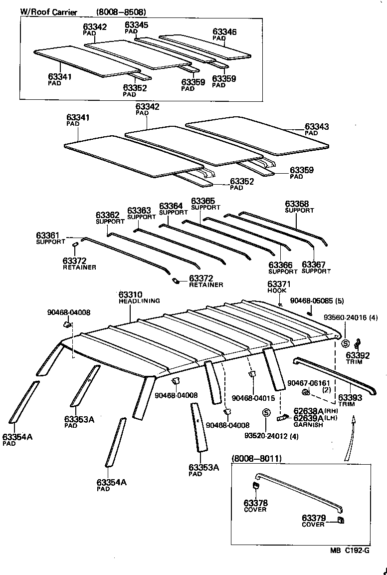  LAND CRUISER 60 |  ROOF HEADLINING SILENCER PAD