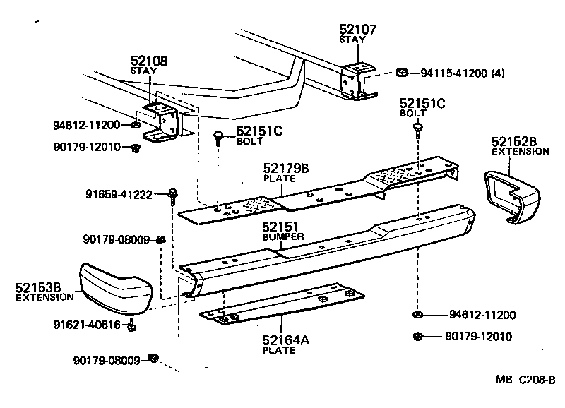  LAND CRUISER 60 |  REAR BUMPER BUMPER STAY