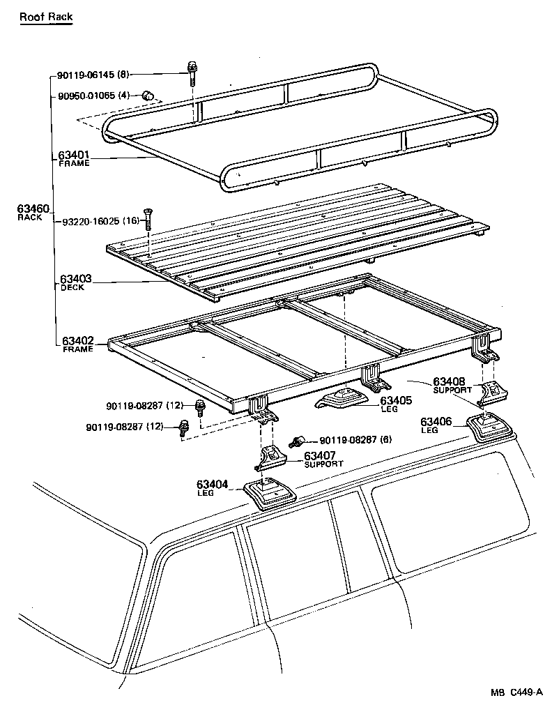  LAND CRUISER 60 |  ROOF PANEL BACK PANEL