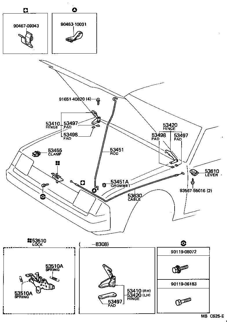  CELICA |  HOOD LOCK HINGE