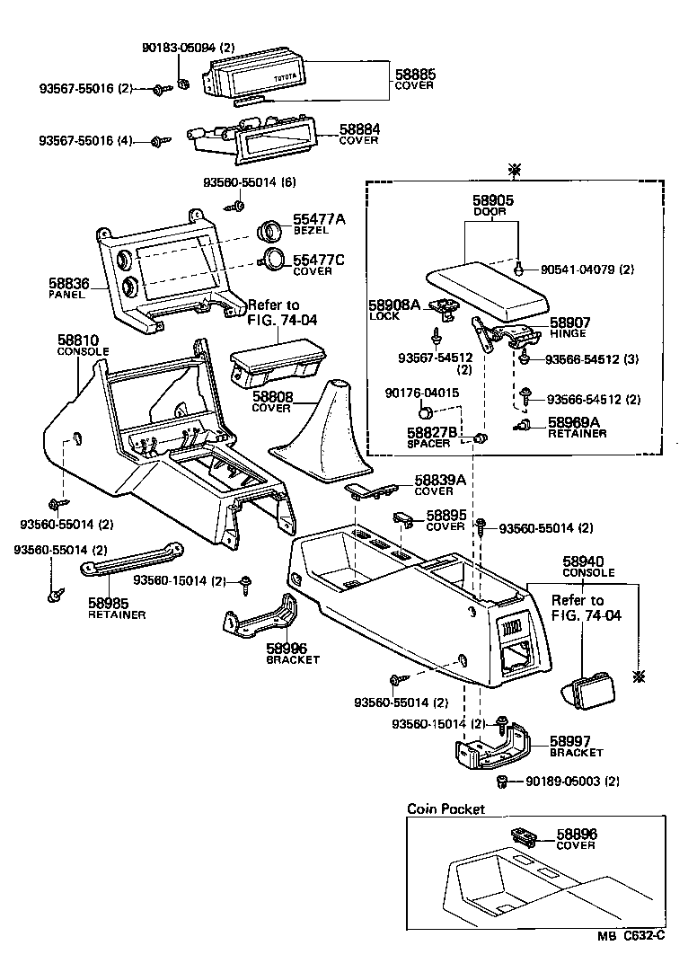  CELICA |  CONSOLE BOX BRACKET