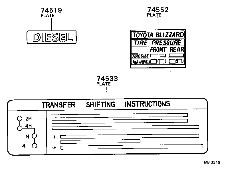  BLIZZARD |  CAUTION PLATE