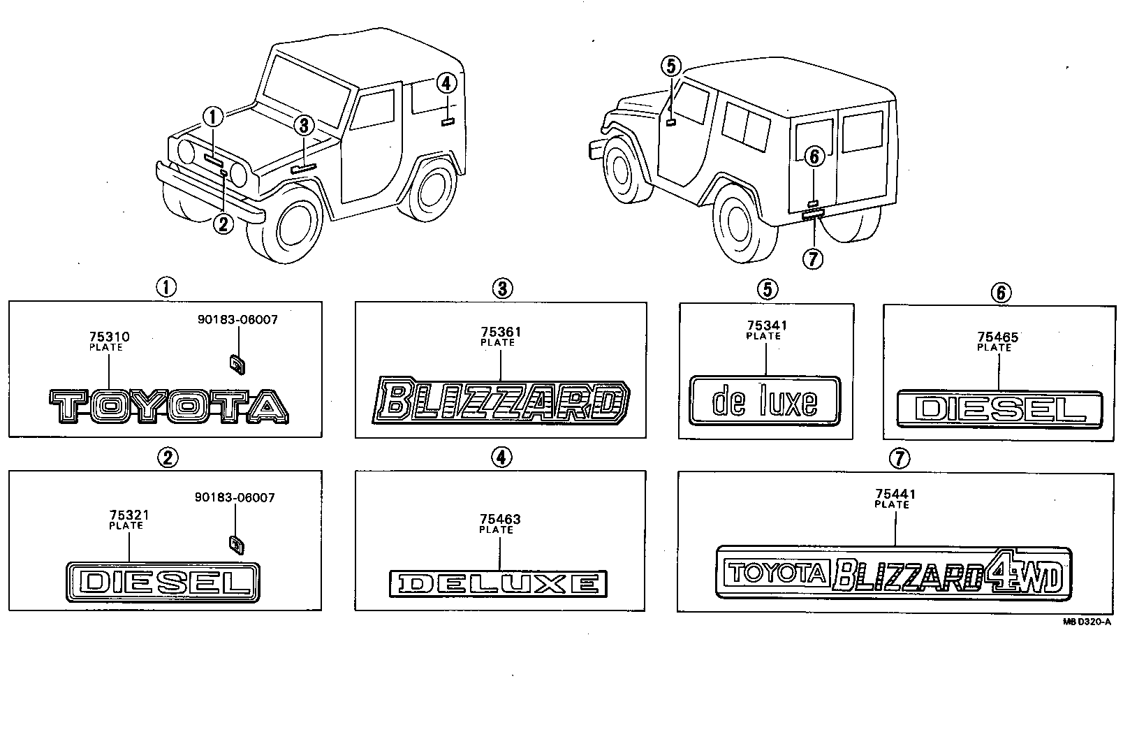  BLIZZARD |  EMBLEM NAME PLATE
