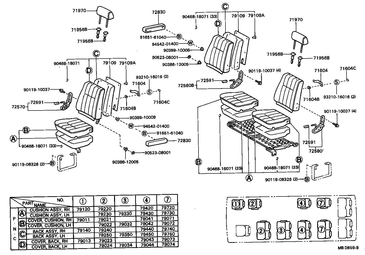  COASTER |  SEAT SEAT TRACK
