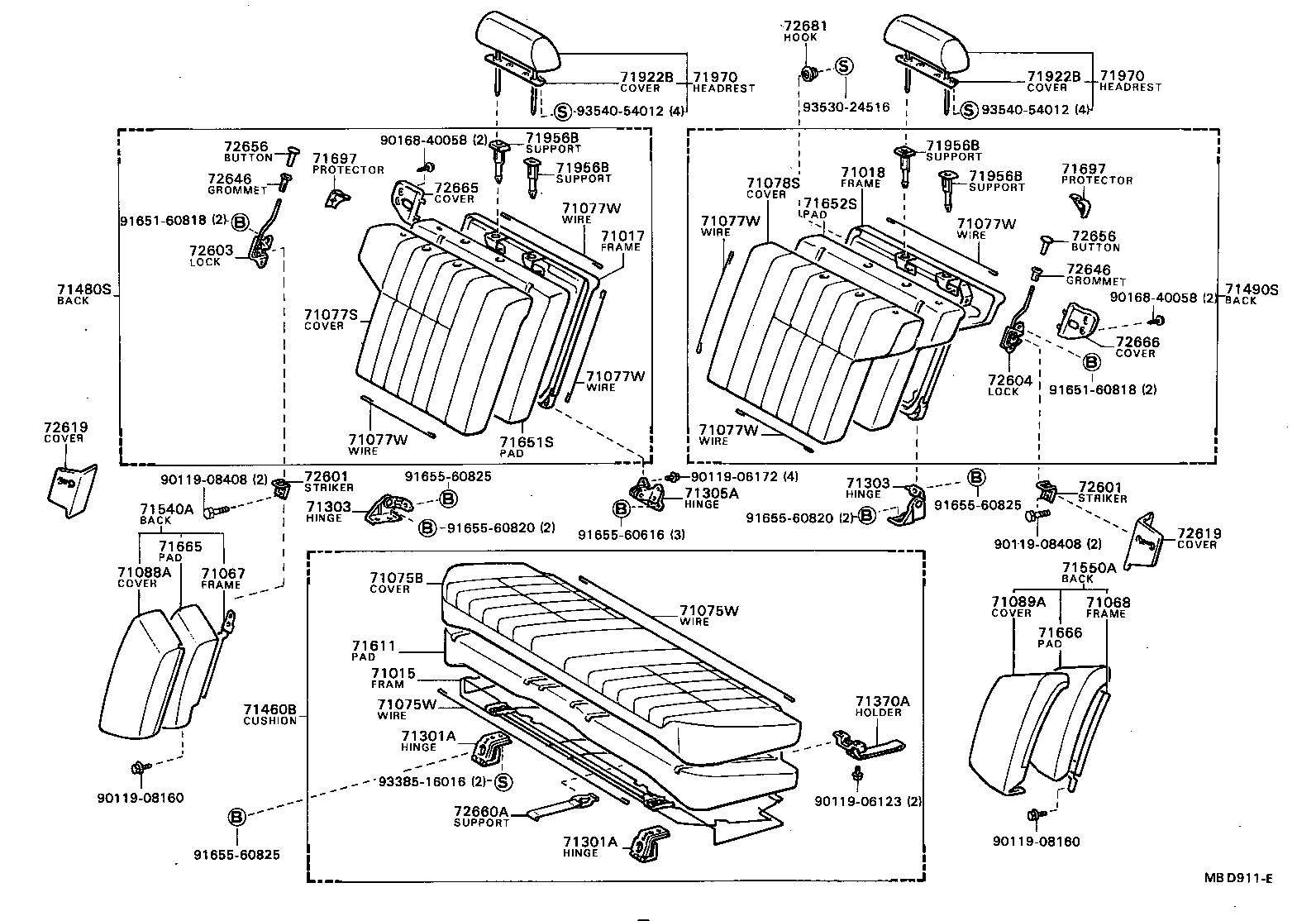  CAMRY |  REAR SEAT SEAT TRACK