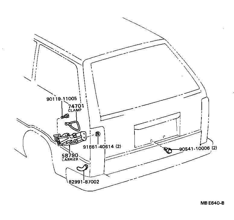  MODEL F |  TOOL BOX LICENSE PLATE BRACKET