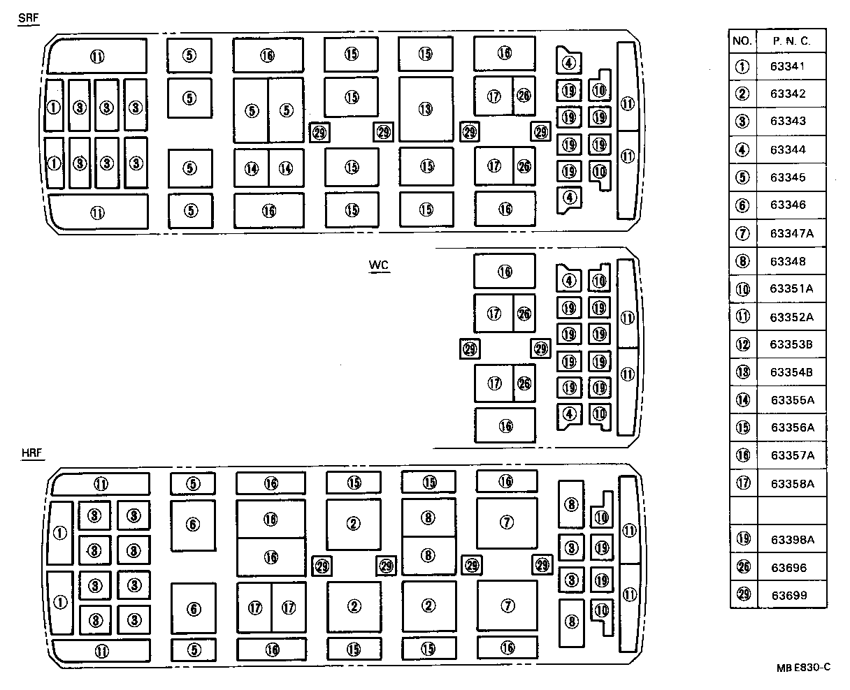  COASTER |  ROOF HEADLINING SILENCER PAD