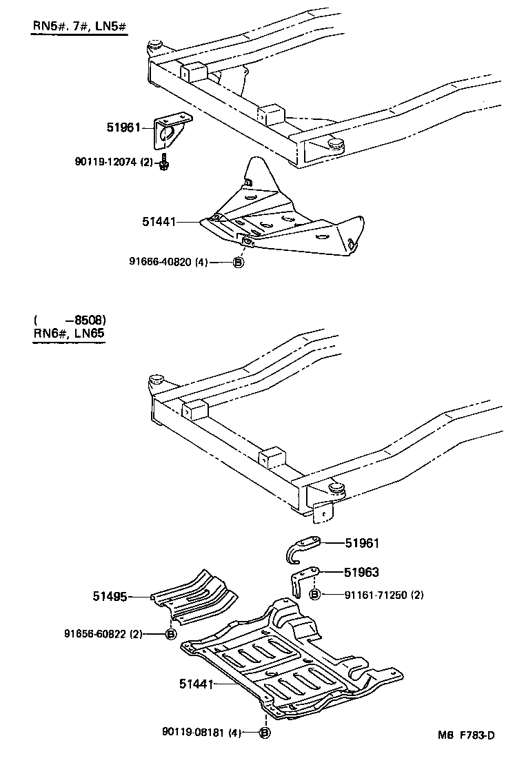  4 RUNNER TRUCK |  SUSPENSION CROSSMEMBER UNDER COVER