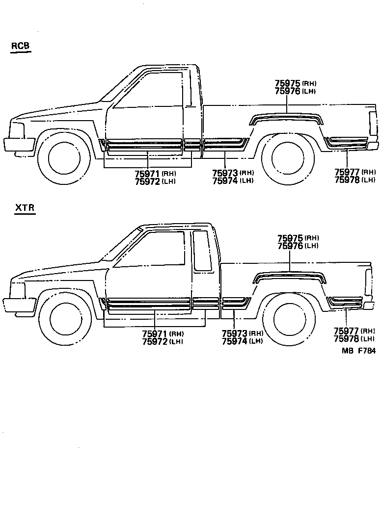  4 RUNNER TRUCK |  BODY STRIPE