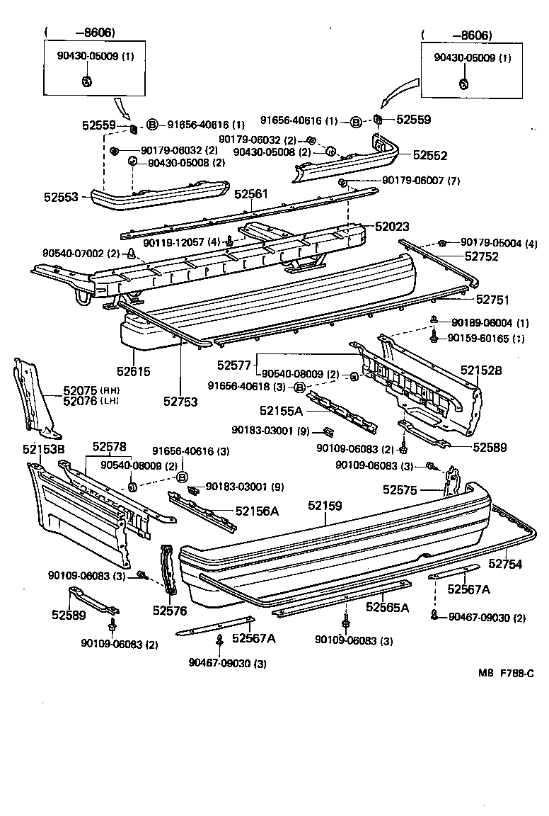  CROWN |  REAR BUMPER BUMPER STAY