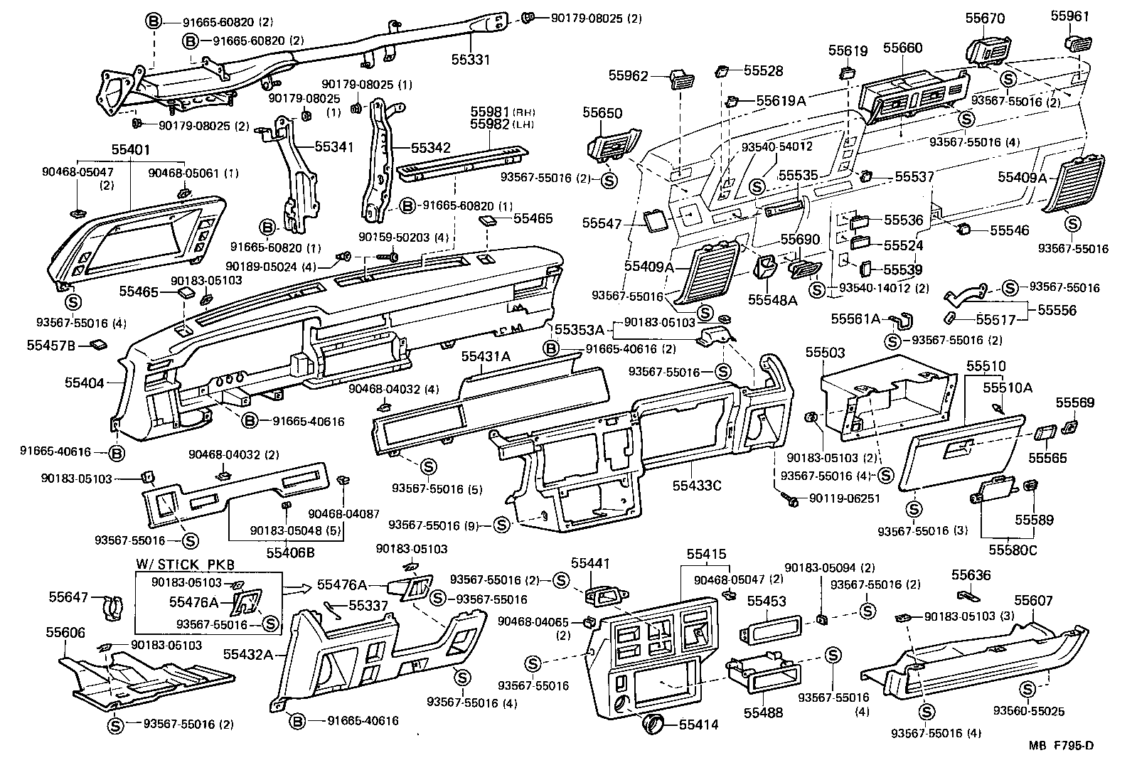  CROWN |  INSTRUMENT PANEL GLOVE COMPARTMENT