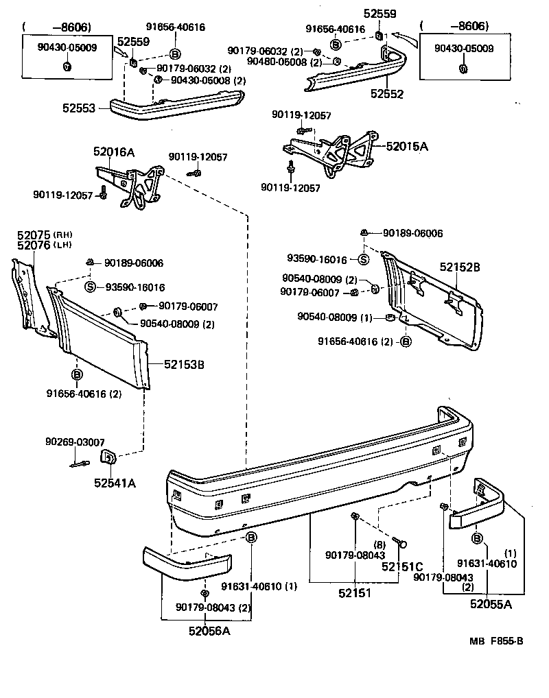  CROWN |  REAR BUMPER BUMPER STAY