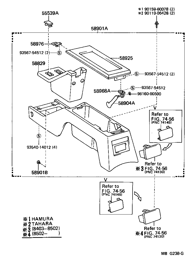  4 RUNNER TRUCK |  CONSOLE BOX BRACKET