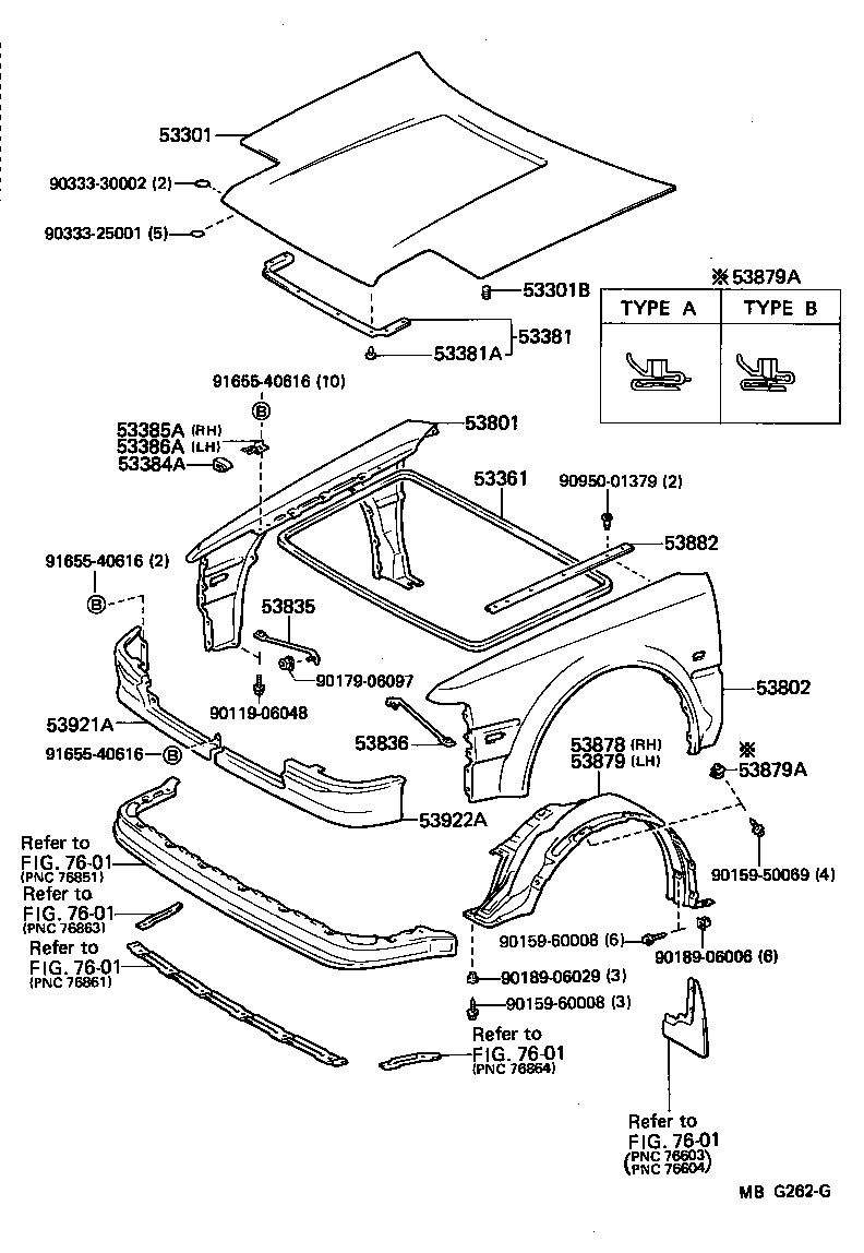  MR2 |  HOOD FRONT FENDER