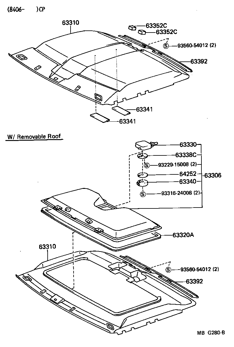  MR2 |  ROOF HEADLINING SILENCER PAD