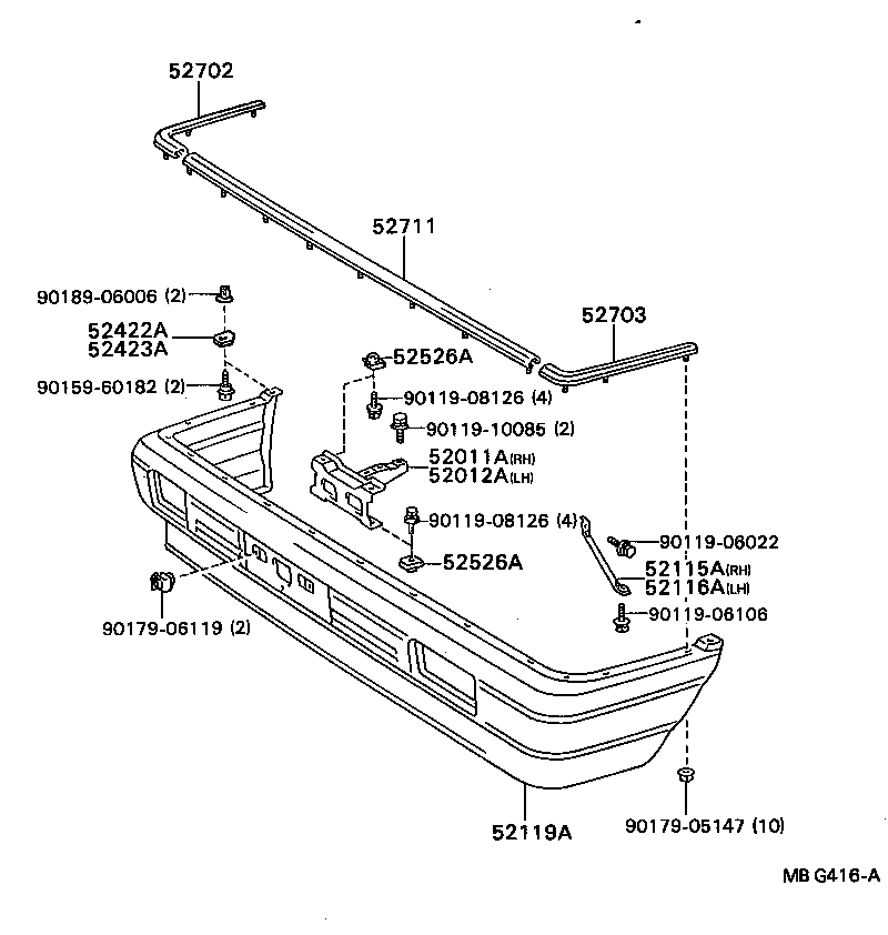  CAMRY |  FRONT BUMPER BUMPER STAY