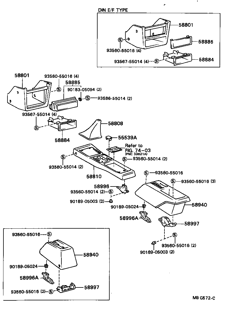  TERCEL |  CONSOLE BOX BRACKET