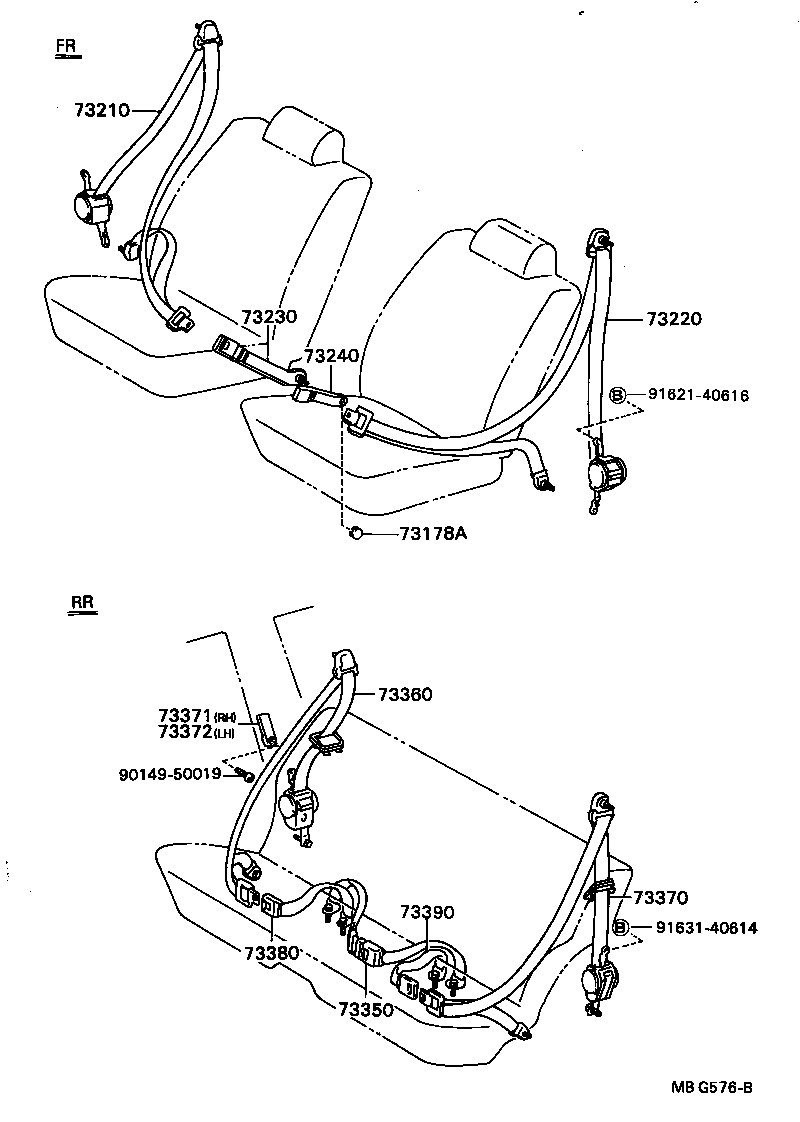  TERCEL |  SEAT BELT CHILD RESTRAINT SEAT