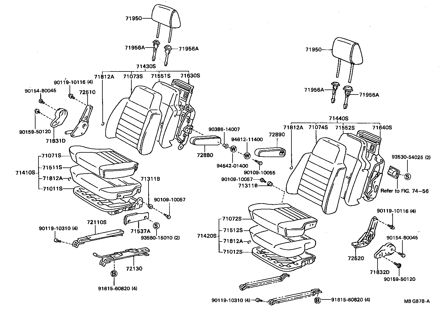  MODEL F |  SEAT SEAT TRACK