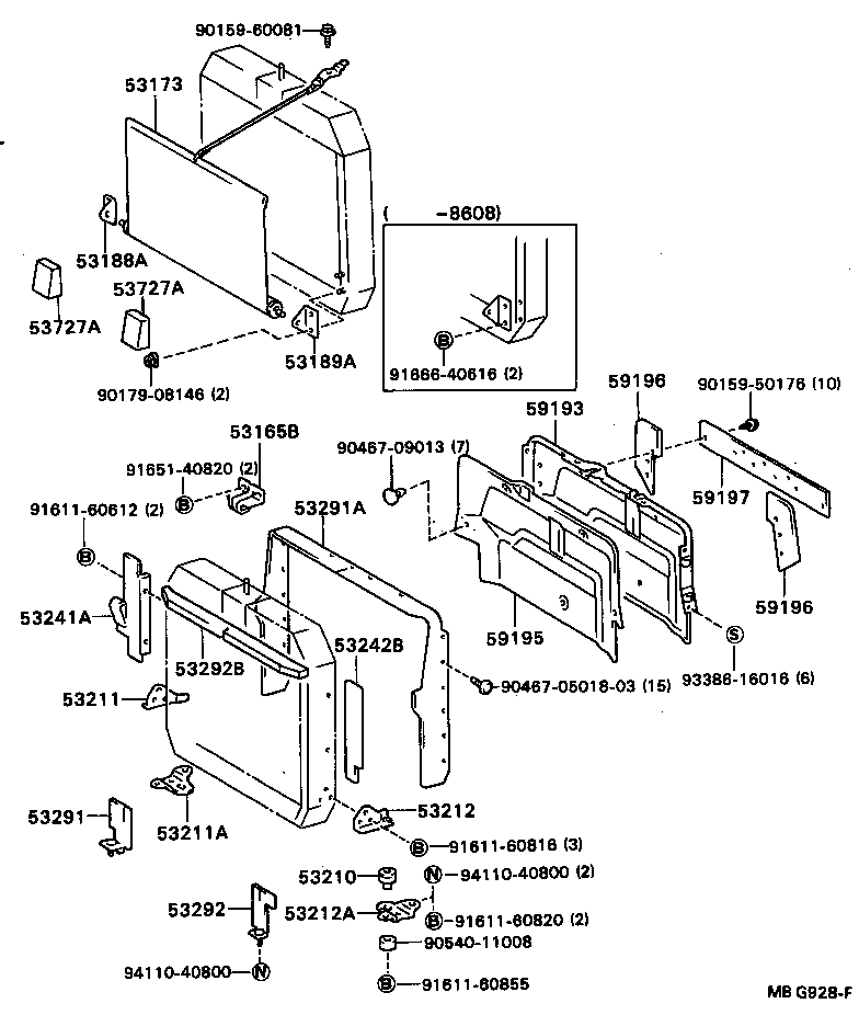  DYNA |  RADIATOR SUPPORT WIND GUIDE