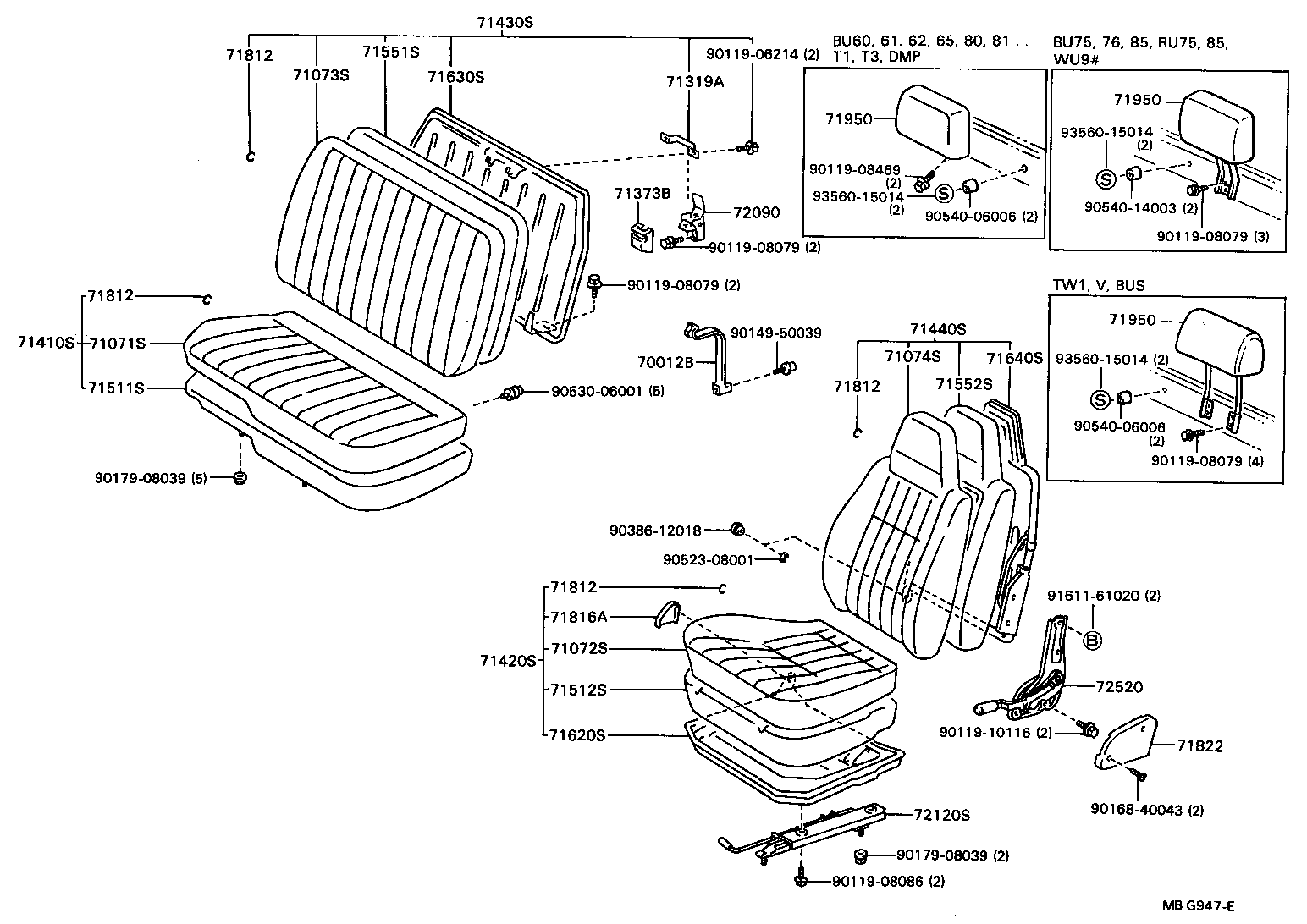  DYNA |  SEAT SEAT TRACK