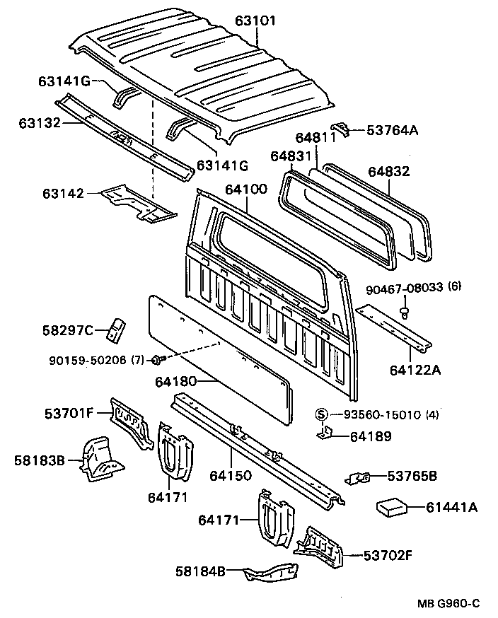  DYNA |  ROOF PANEL BACK PANEL