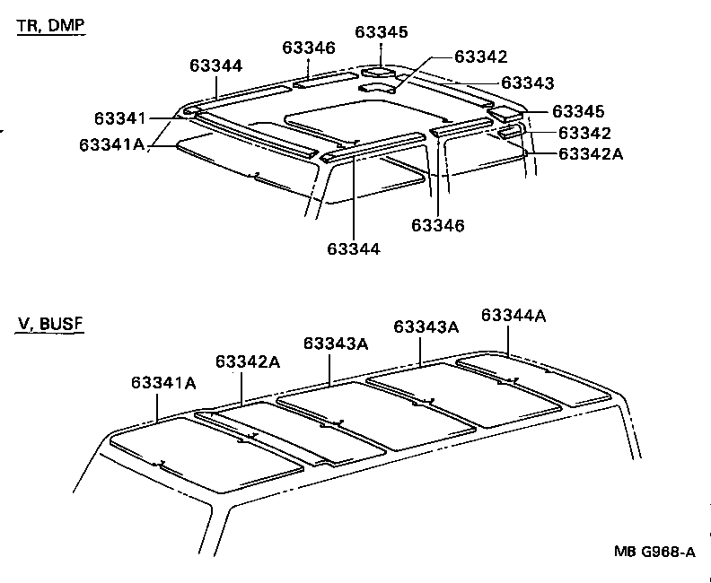  DYNA |  ROOF HEADLINING SILENCER PAD