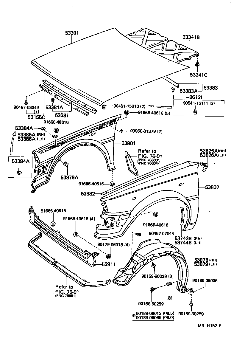  STARLET |  HOOD FRONT FENDER