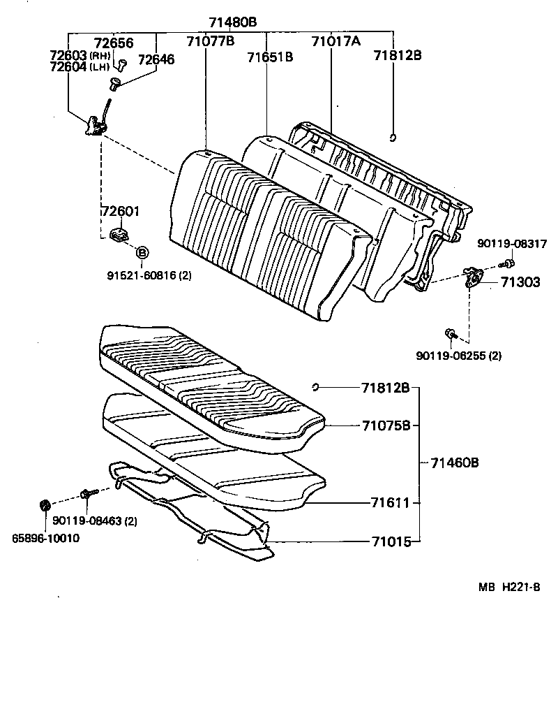  STARLET |  REAR SEAT SEAT TRACK