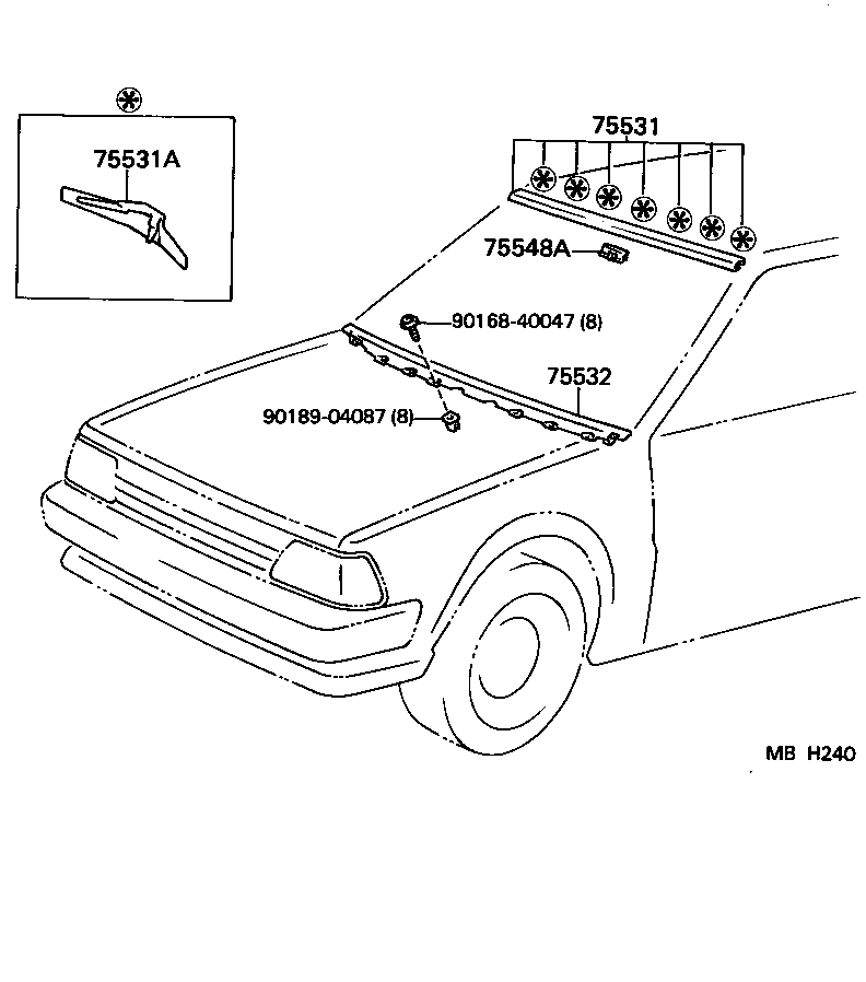  STARLET |  FRONT MOULDING