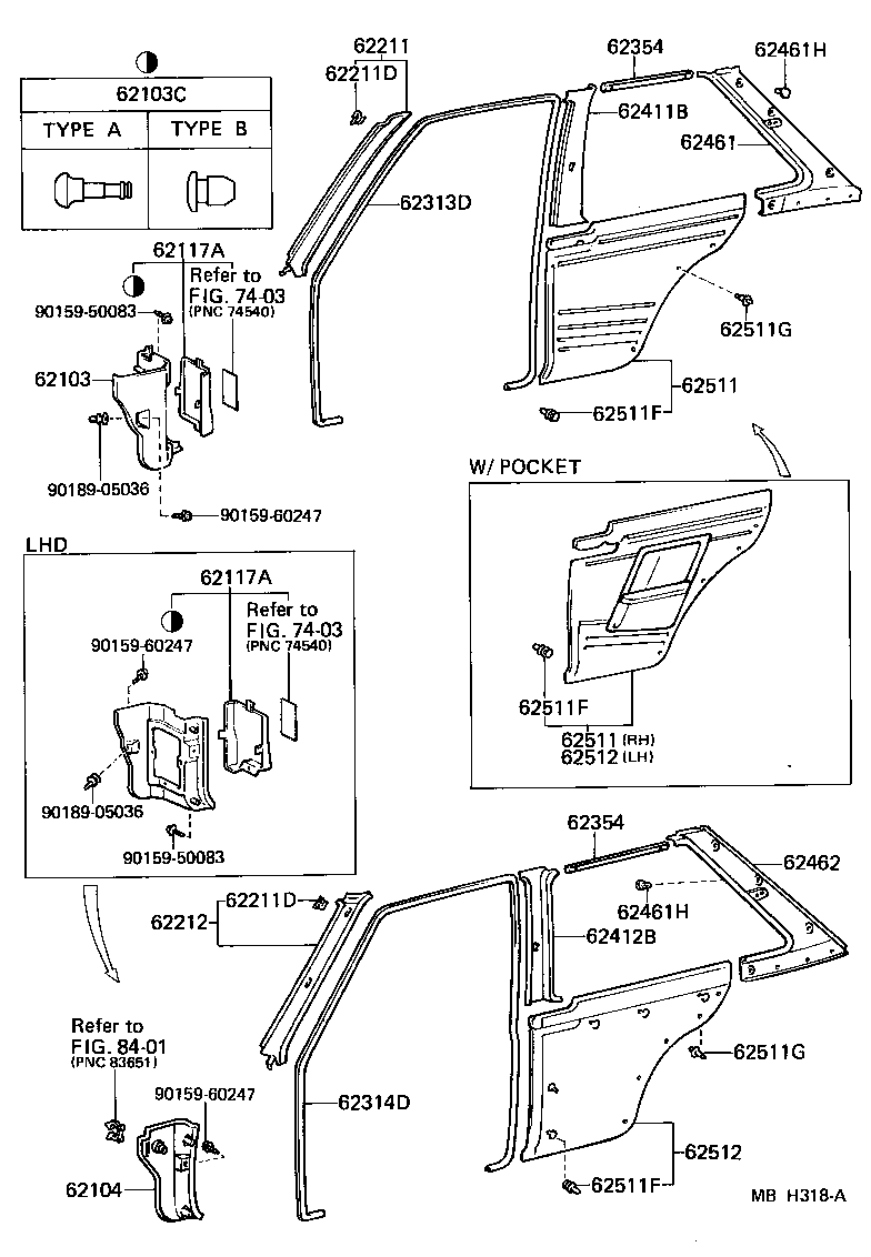  STARLET |  INSIDE TRIM BOARD DOOR OPENING TRIM MOULDING