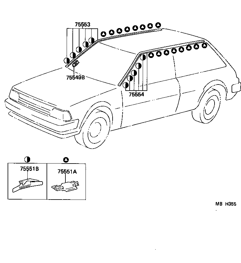  STARLET |  SIDE MOULDING