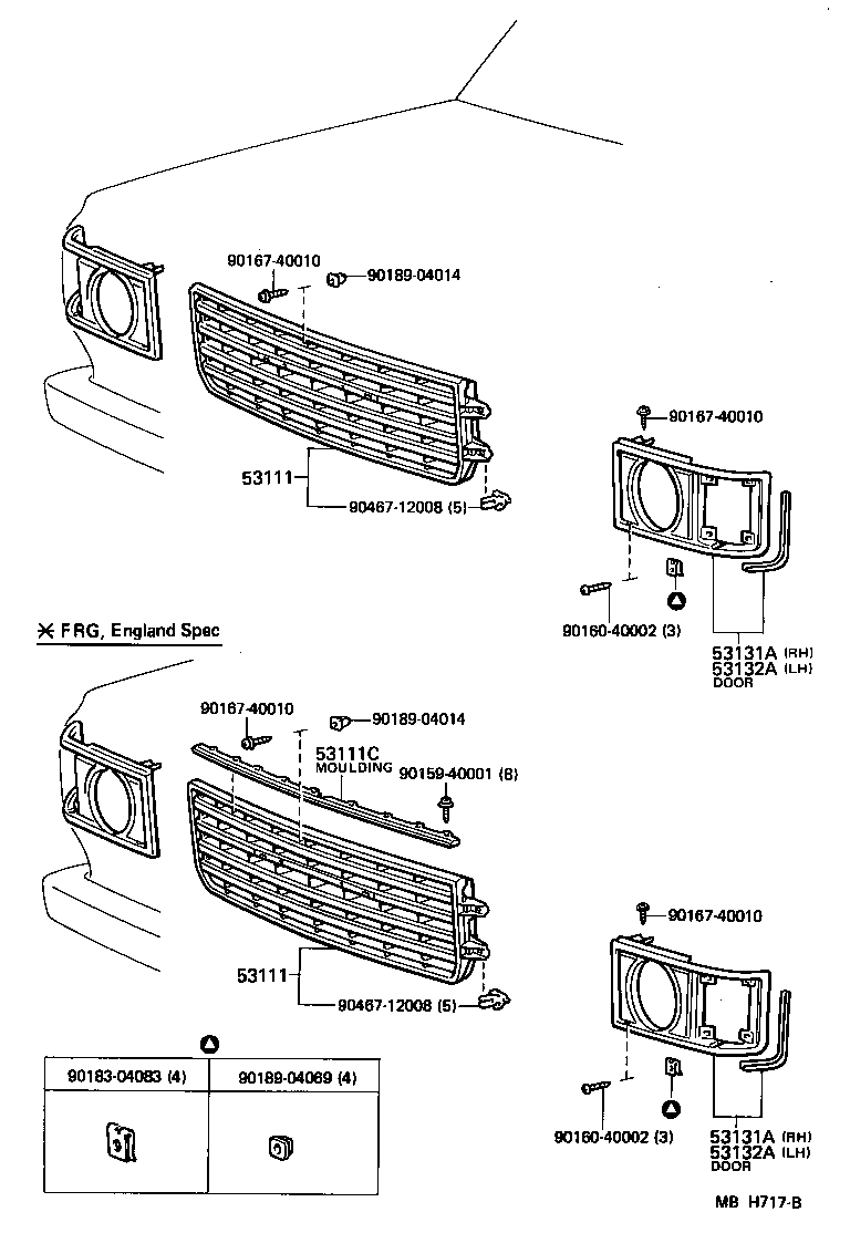  LAND CRUISER 60 |  RADIATOR GRILLE