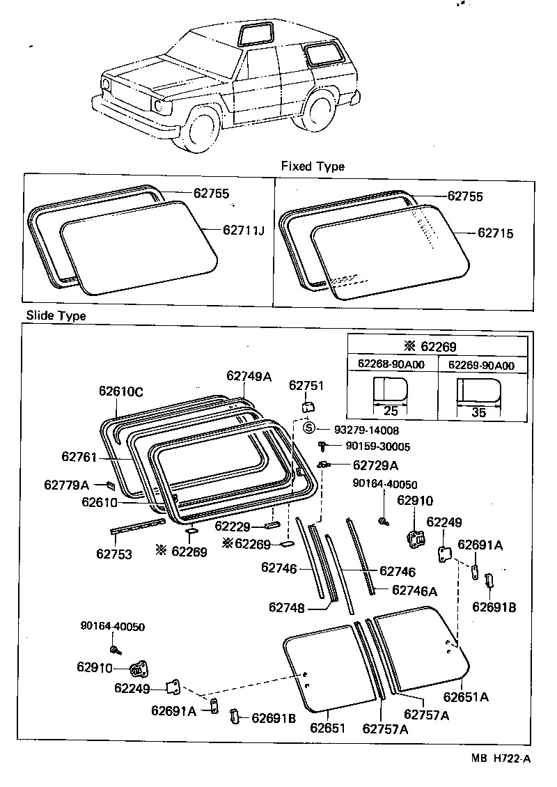  LAND CRUISER 60 |  SIDE WINDOW