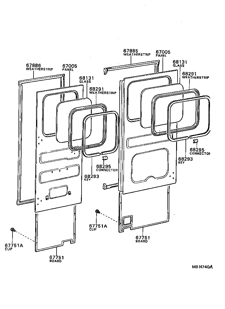  BLIZZARD |  BACK DOOR PANEL GLASS