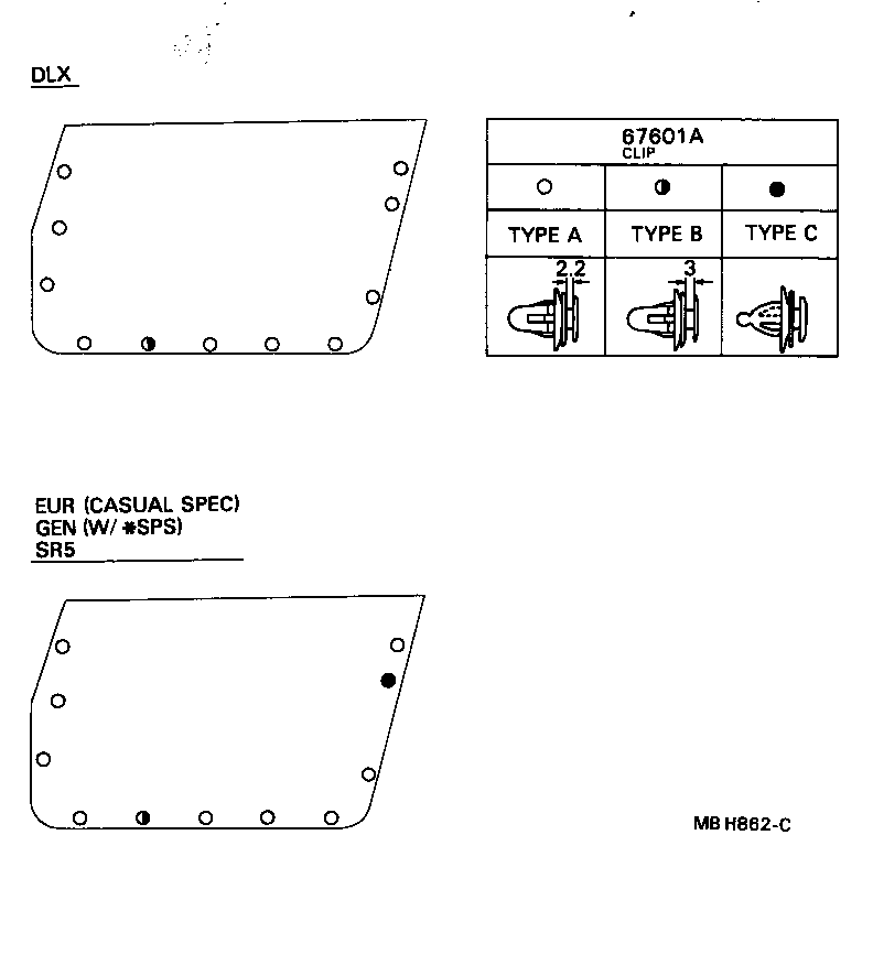  TERCEL |  FRONT DOOR PANEL GLASS