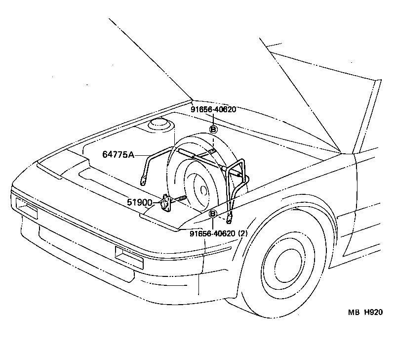  MR2 |  SPARE WHEEL CARRIER