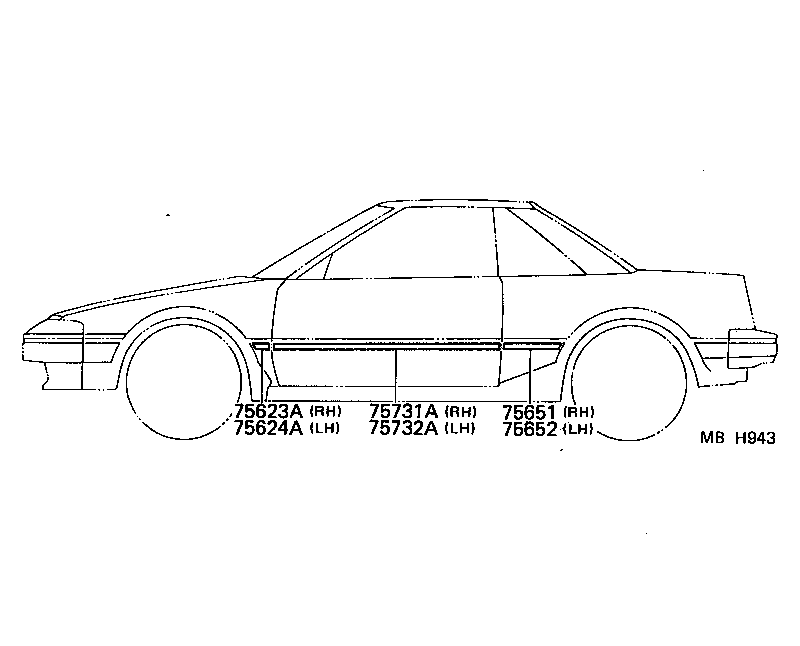  MR2 |  SIDE MOULDING