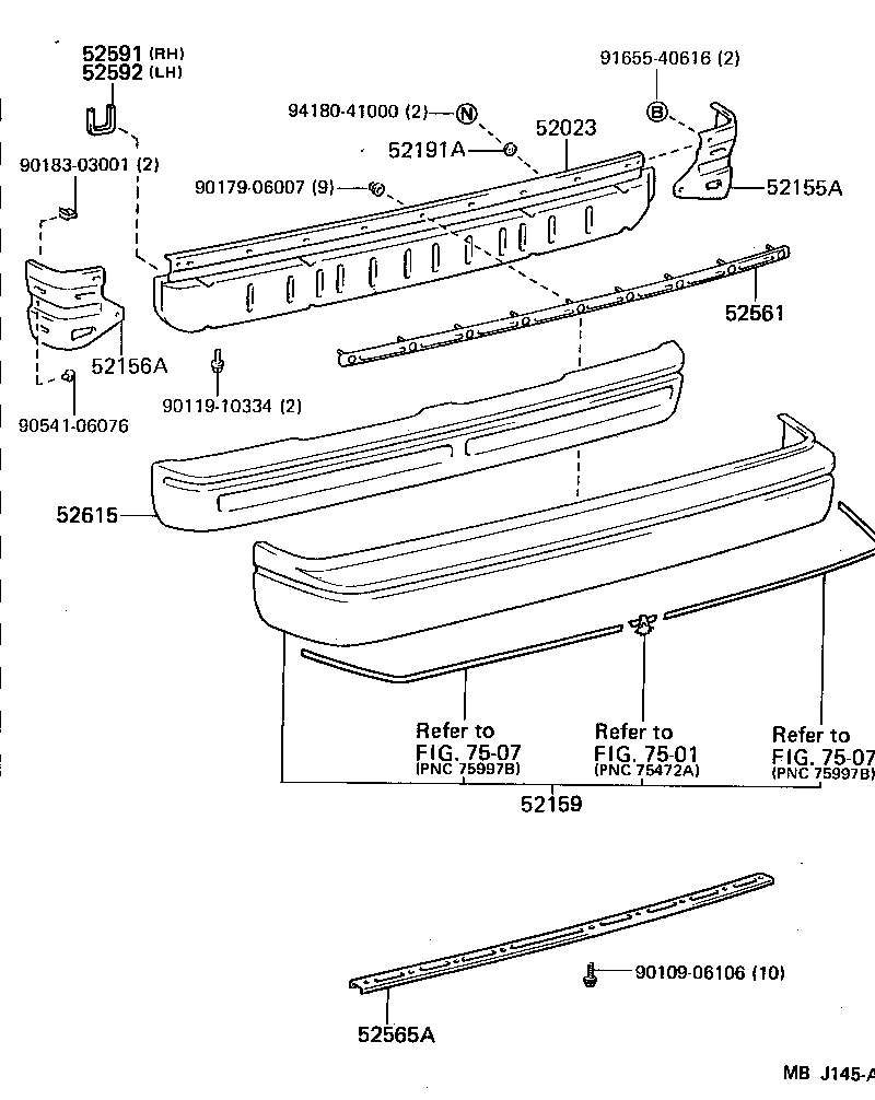  MR2 |  REAR BUMPER BUMPER STAY