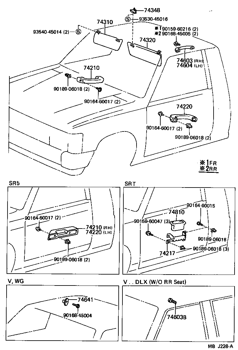  4 RUNNER TRUCK |  ARMREST VISOR