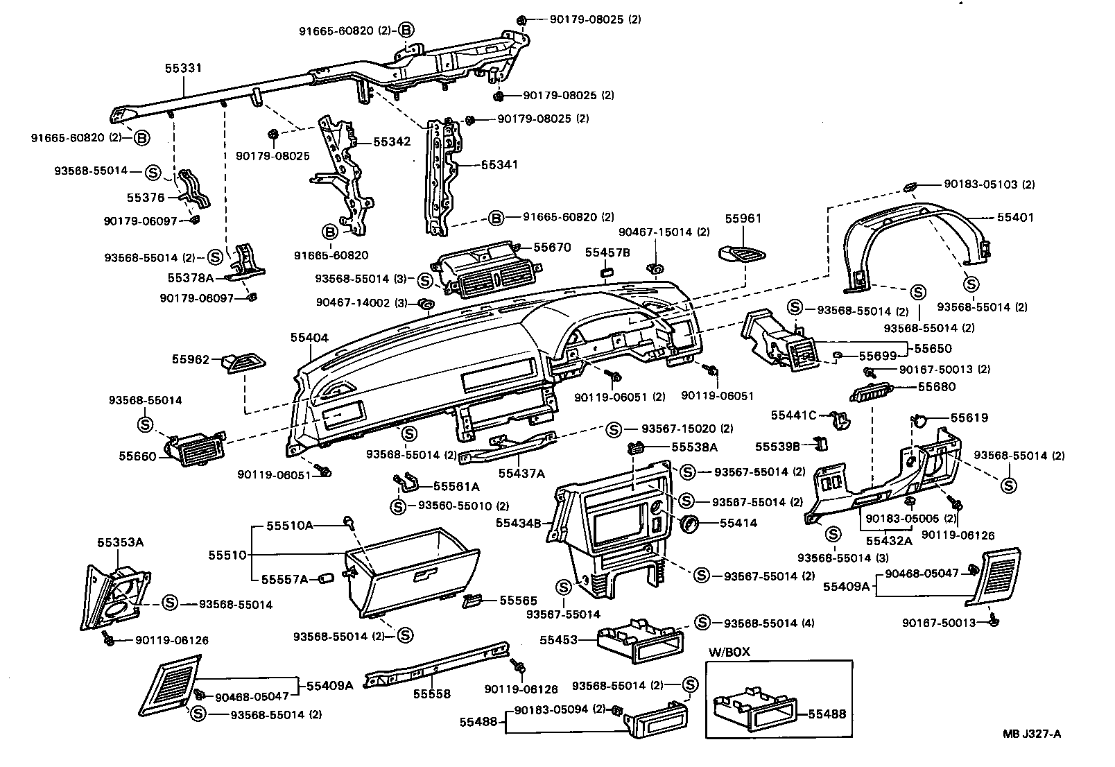  CELICA |  INSTRUMENT PANEL GLOVE COMPARTMENT