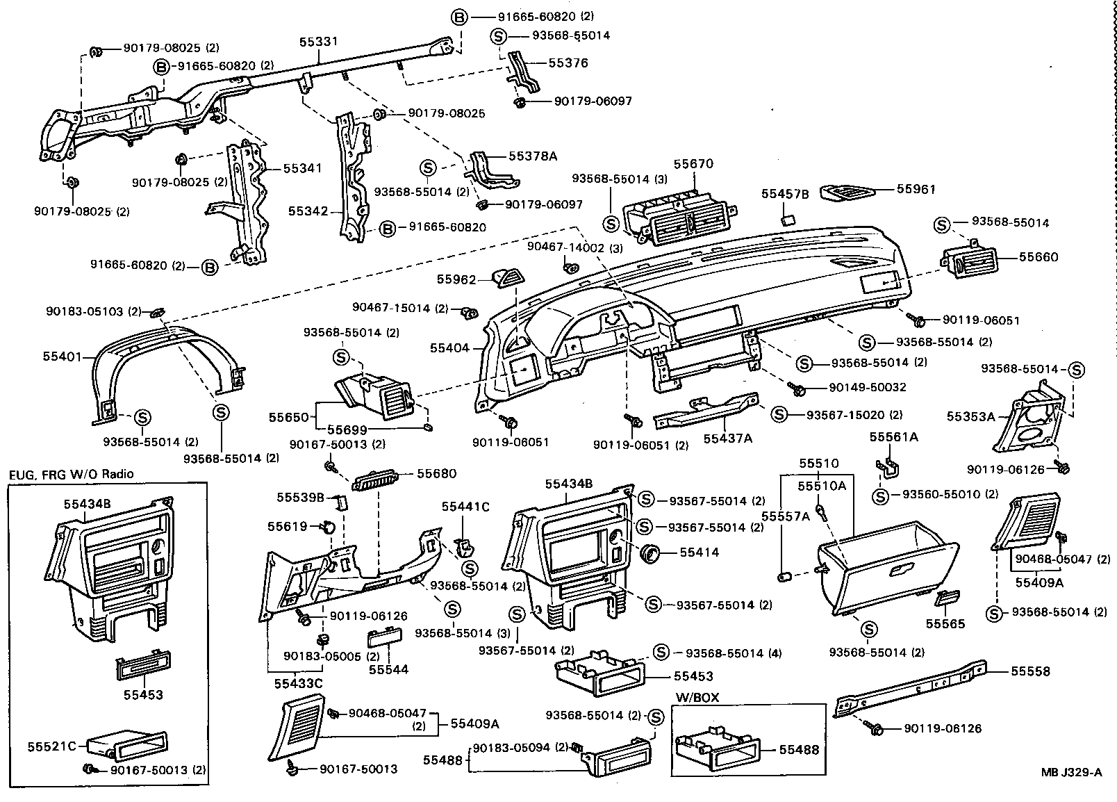  CELICA |  INSTRUMENT PANEL GLOVE COMPARTMENT