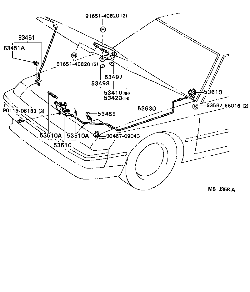  CELICA |  HOOD LOCK HINGE