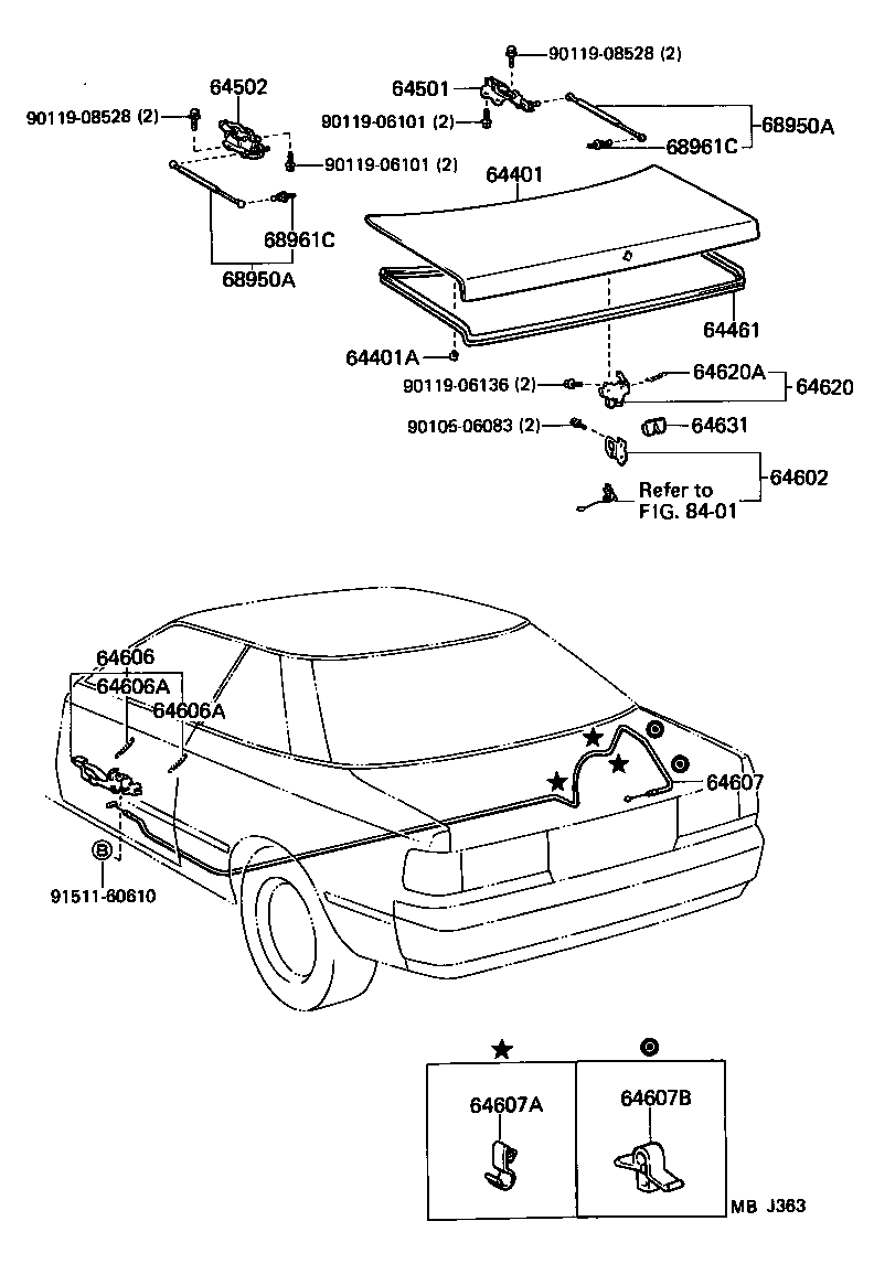  CELICA |  LUGGAGE COMPARTMENT DOOR LOCK