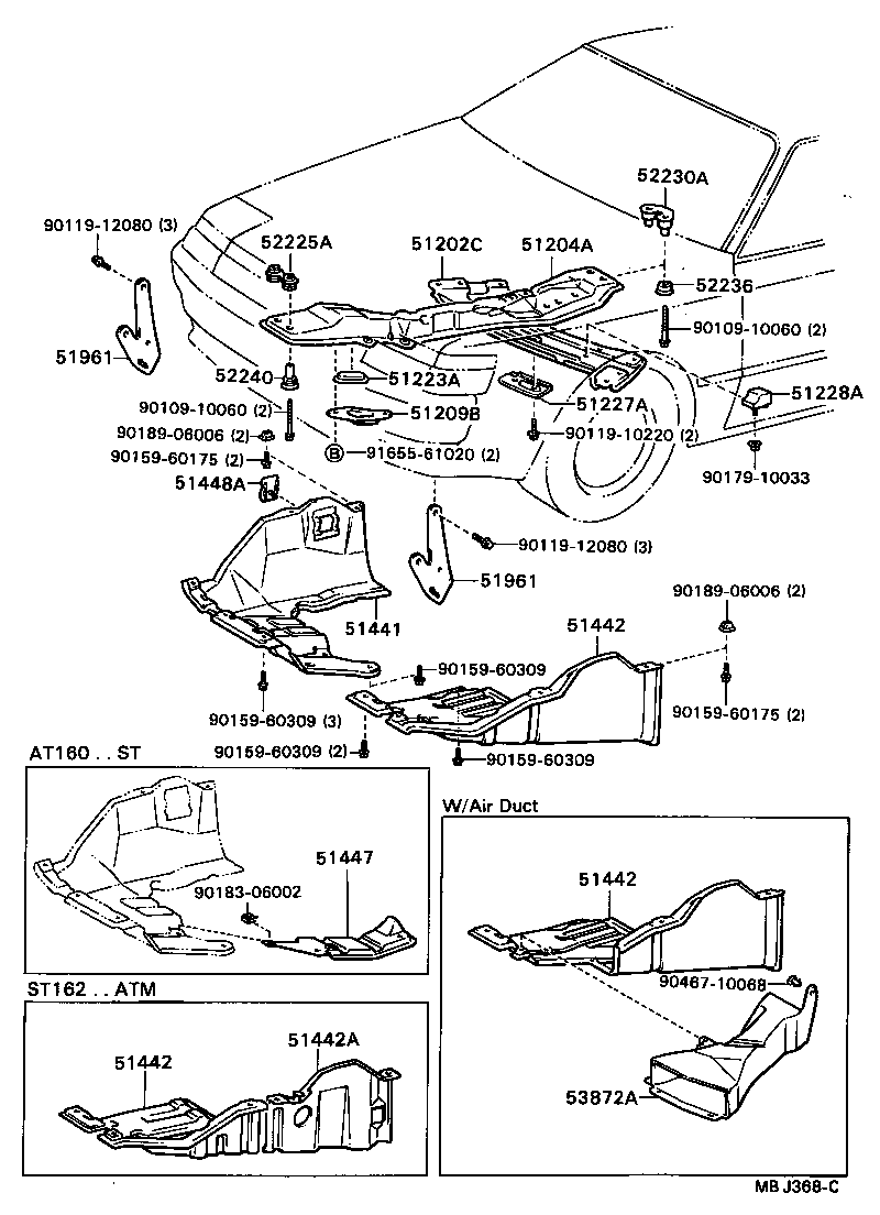  CELICA |  SUSPENSION CROSSMEMBER UNDER COVER