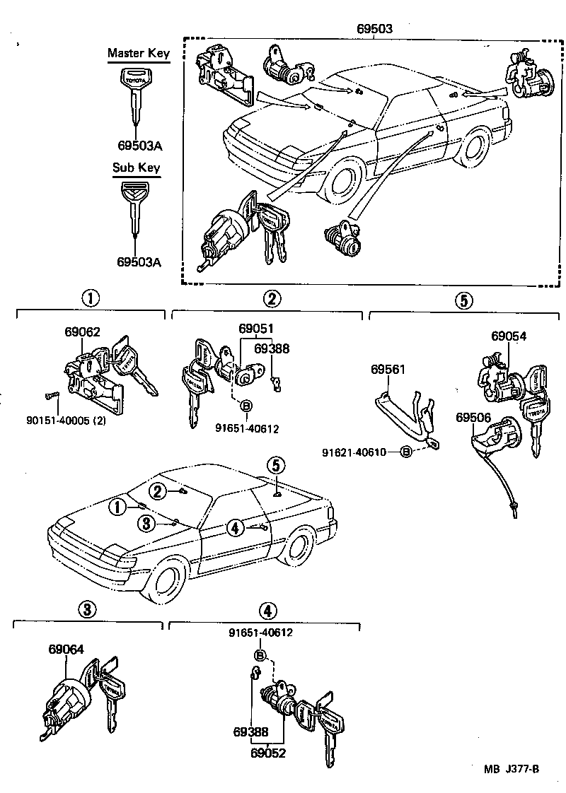  CELICA |  LOCK CYLINDER SET