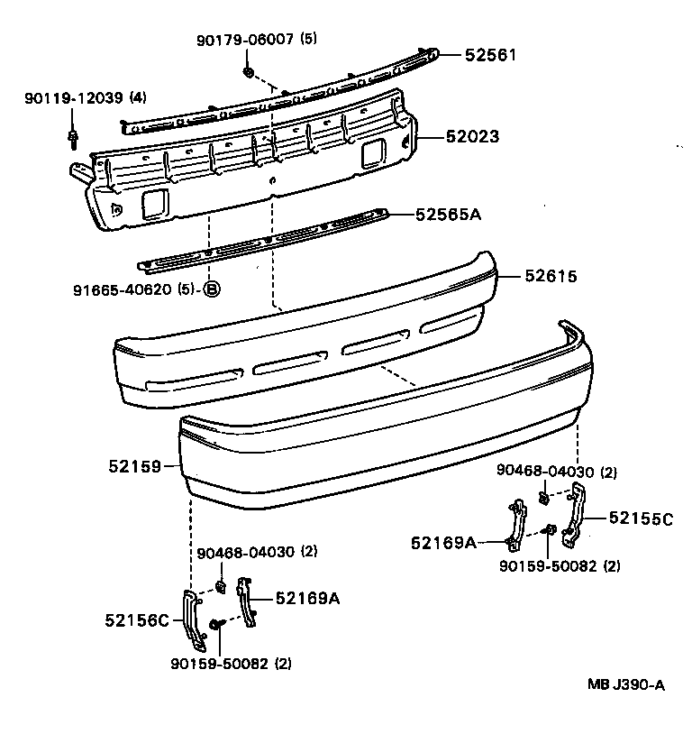  CELICA |  REAR BUMPER BUMPER STAY